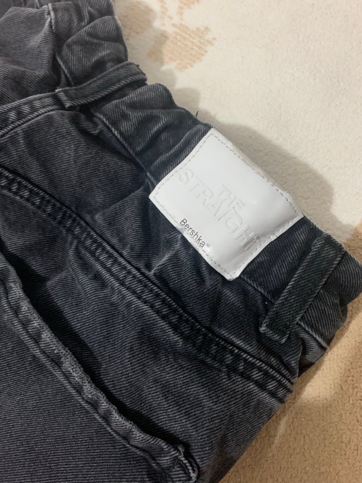 Siyah Rahat Kesim Midi Kot Pantolon - Görsel 4