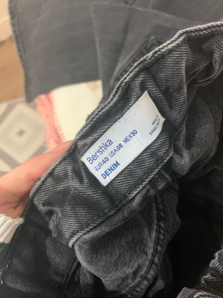 Siyah Rahat Kesim Midi Kot Pantolon - Görsel 5