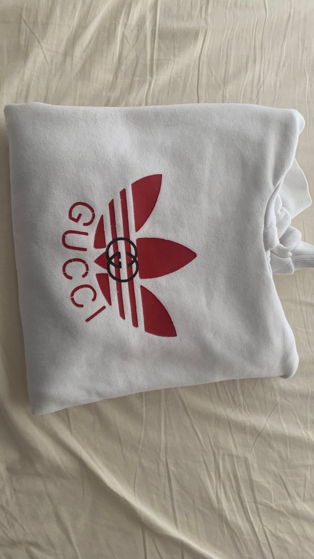 Beyaz Kapüşonlu Pamuklu Kadın Sweatshirt - Görsel 4