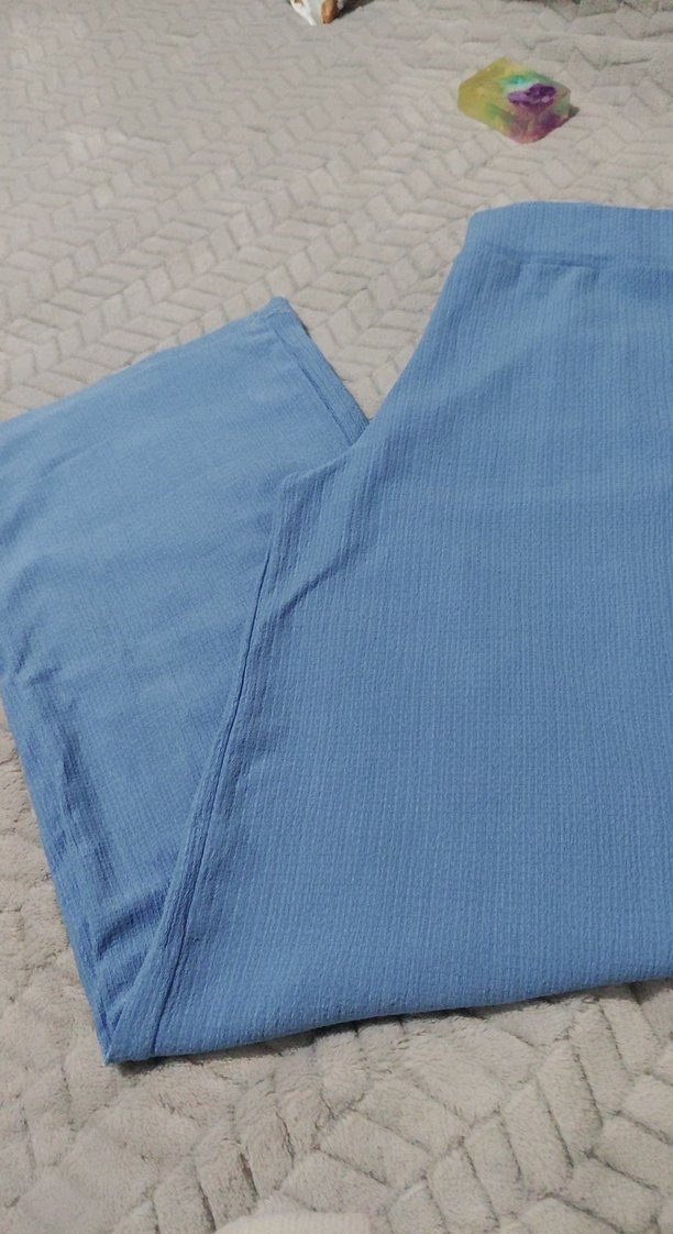 Mavi Keten Kadın Pantolon - Görsel 2