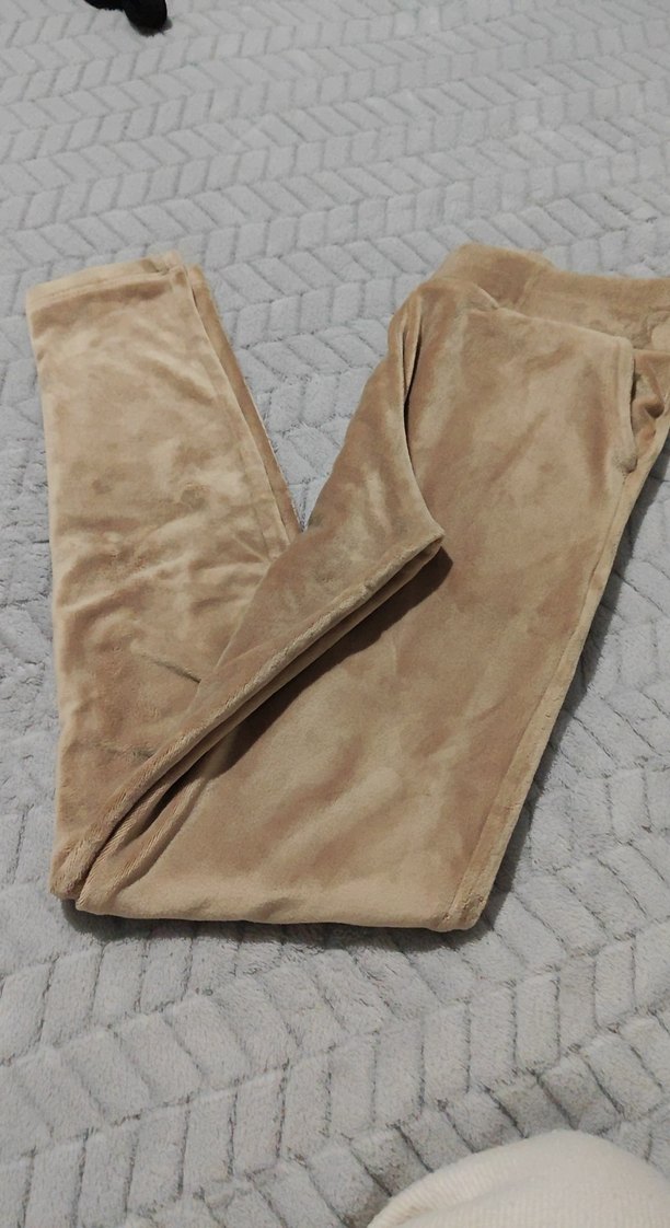 Bej Süet Kadın Tayt - Görsel 2