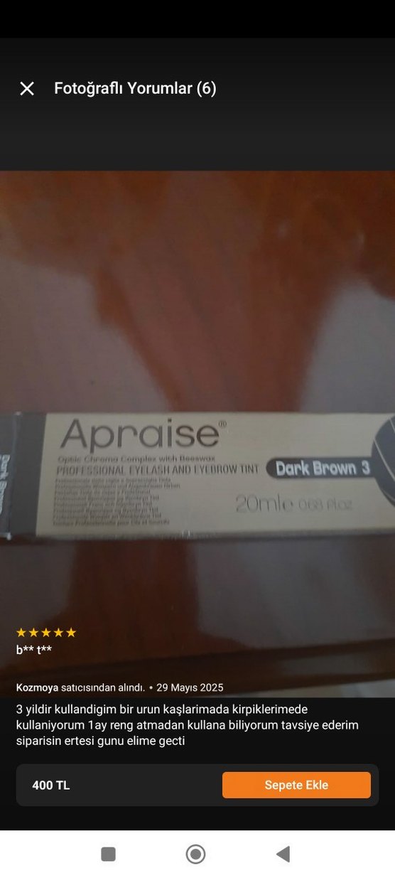 Apraise Açık Kahverengi Kirpik ve Kaş Boyası 20ml - Görsel 2