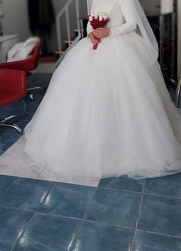 Prenses model gelinlik