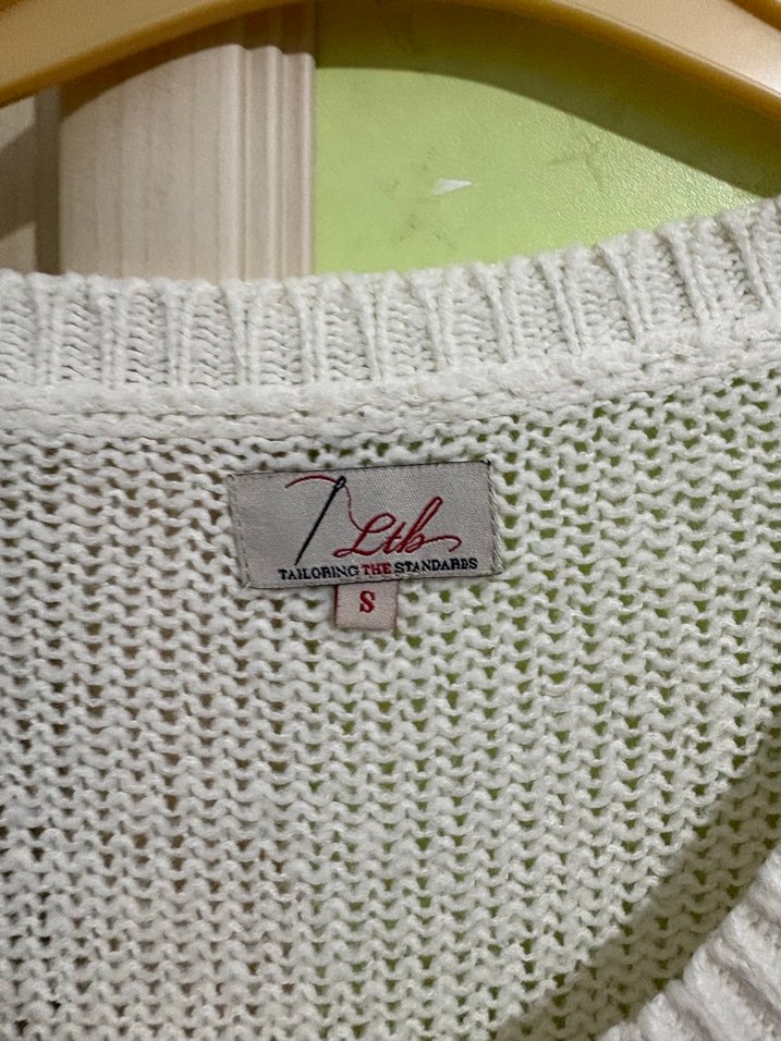 Renkli Baskılı Beyaz Kadın Triko Kazak - Görsel 4