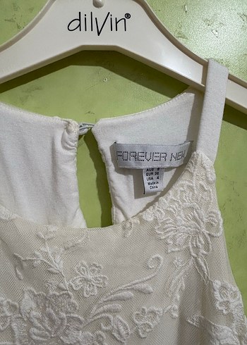 Dantel Detaylı Uzun Beyaz Straplez Elbise - Görsel 4