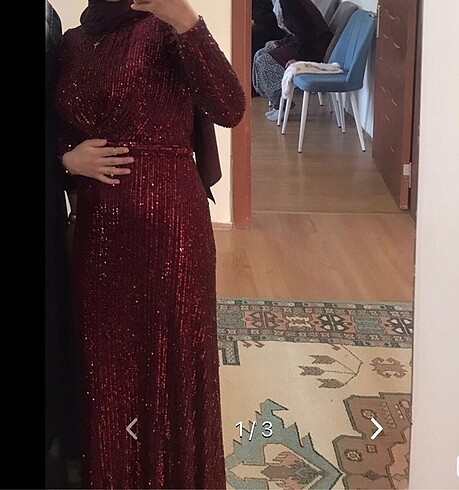 Diğer Pullu bordo abiye