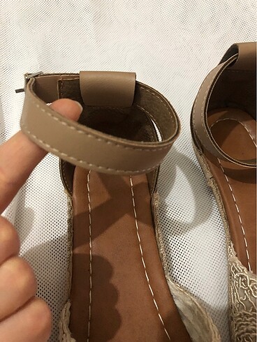 37 Beden camel Renk Hasır babet