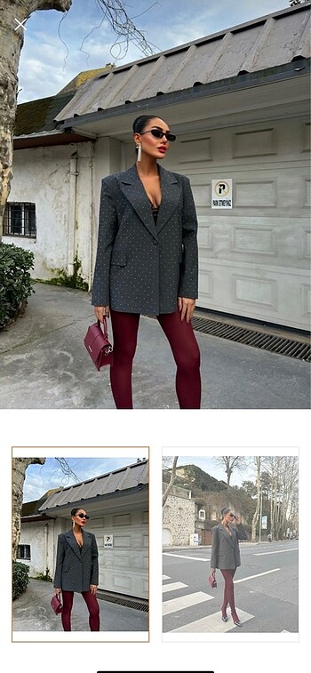 Blazer takım taşlı