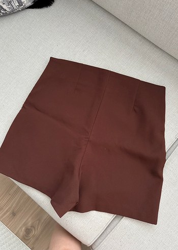 Zara kahverengi şort etek - Görsel 4