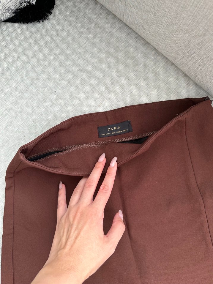 Zara kahverengi şort etek - Görsel 3