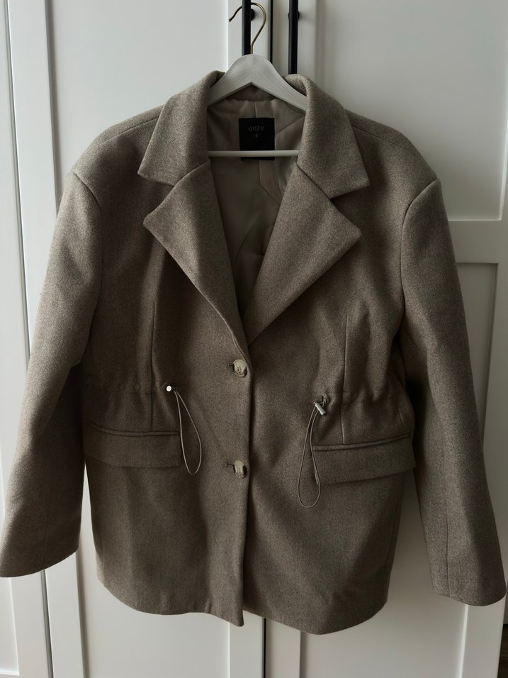 Belden oturtmalı nubuk ceket - Görsel 4