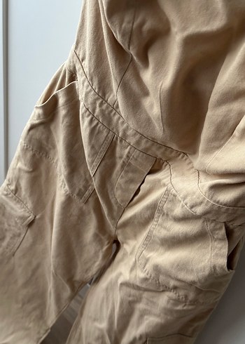 Bej Straplez Uzun Kadın Tulum - Görsel 3