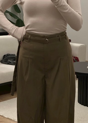 Pileli kumaş pantolon - Görsel 2