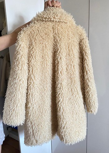 bej peluş kaban - Görsel 2