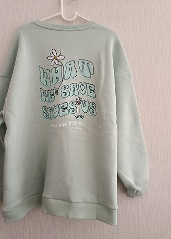 xl Beden yeşil Renk Kinetix Oversize kadın sweatshirt
