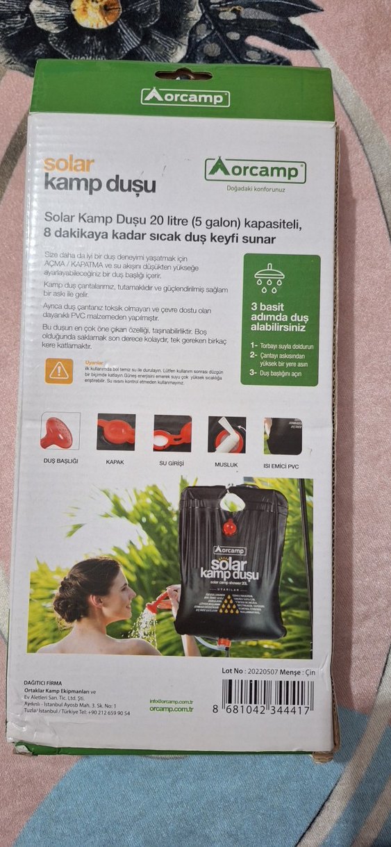 Orcamp Solar Kamp Duşu 20L - Görsel 2