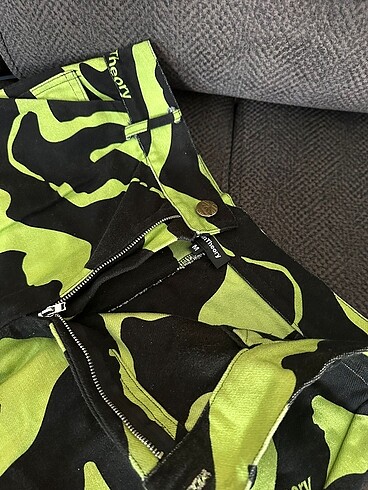 s/m Beden urban theory yesil desenli rave pantolon
