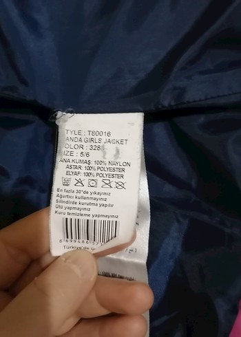 4 .5 yaş Kız Çocuk Pembe Kapüşonlu Mont - Görsel 2