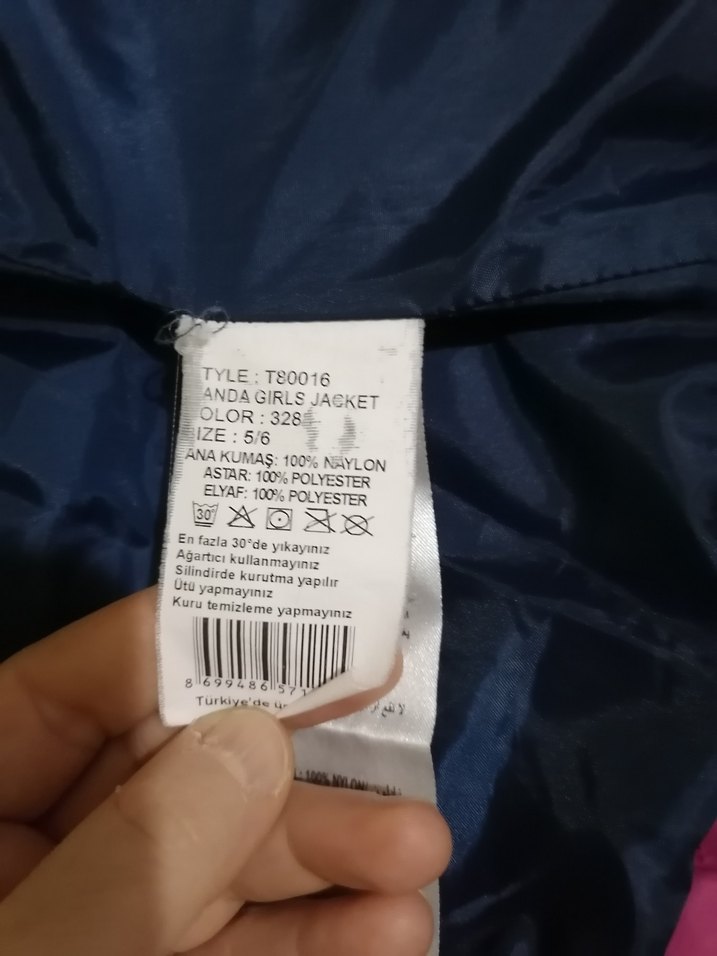 4 .5 yaş Kız Çocuk Pembe Kapüşonlu Mont - Görsel 2