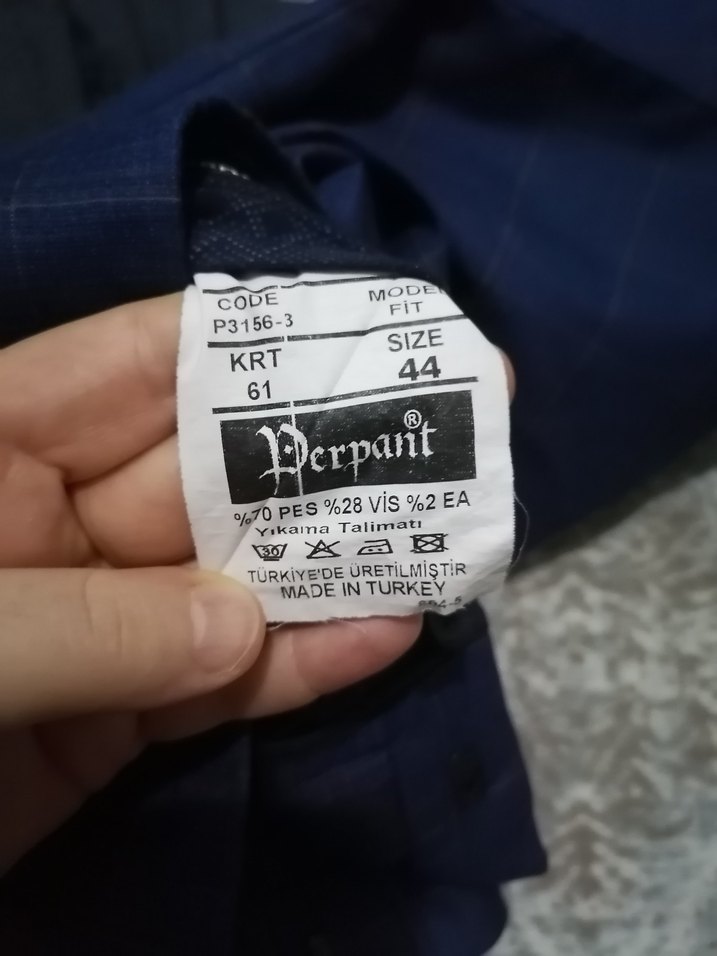 2 adet kareli erkek kumaş pantolonu - Görsel 3