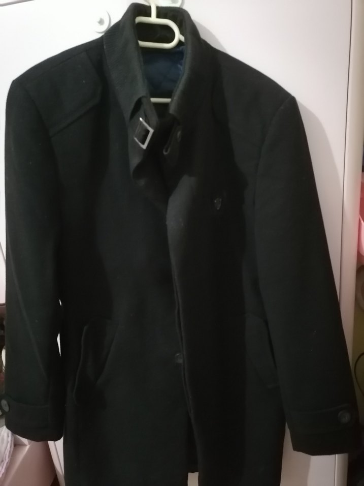 Kemerli Siyah Midi Erkek Kaban culıs marka kusursuz - Görsel 2