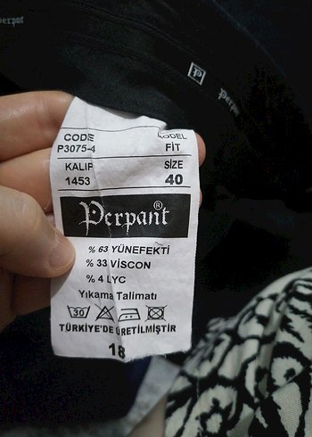 Lacivert desenli erkek kumaş pantalon - Görsel 5