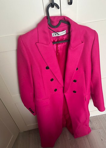 Pembe Uzun zara Kadın Kaban - Görsel 3