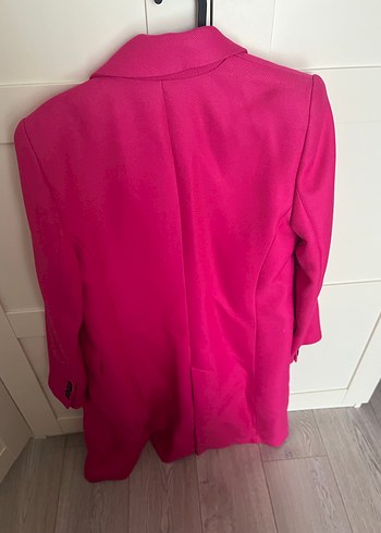 Pembe Uzun zara Kadın Kaban - Görsel 4