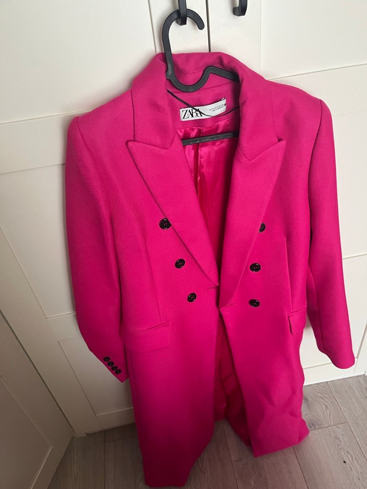 Pembe Uzun zara Kadın Kaban - Görsel 3