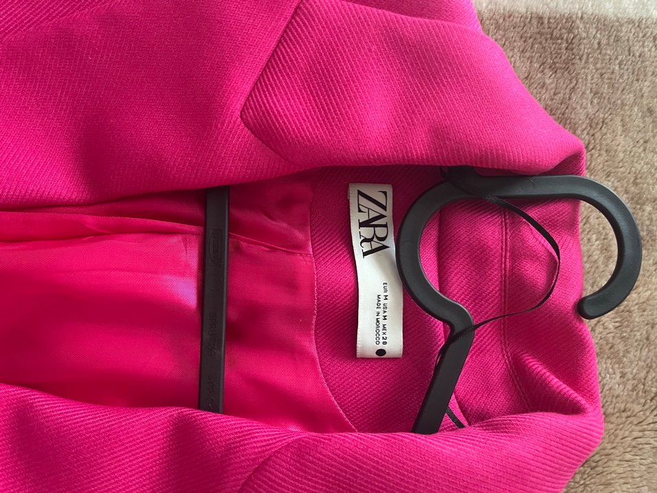 Pembe Uzun zara Kadın Kaban - Görsel 5