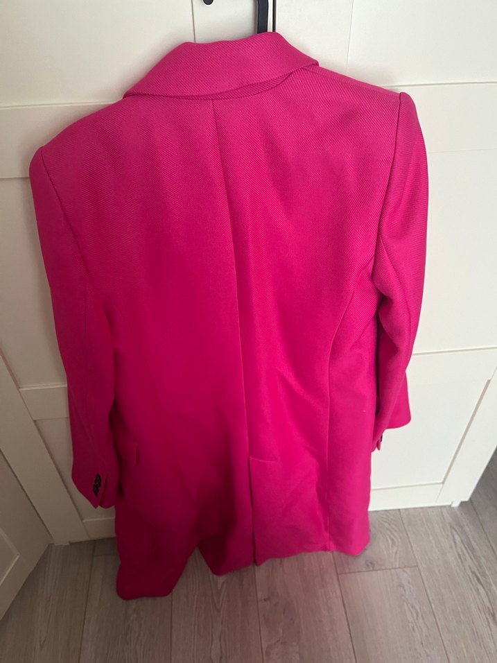 Pembe Uzun zara Kadın Kaban - Görsel 4