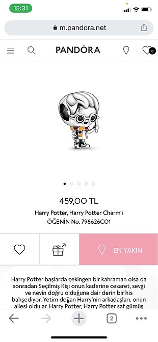 Pandora charm