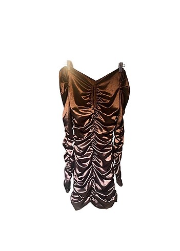 H&m kahverengi mini elbise