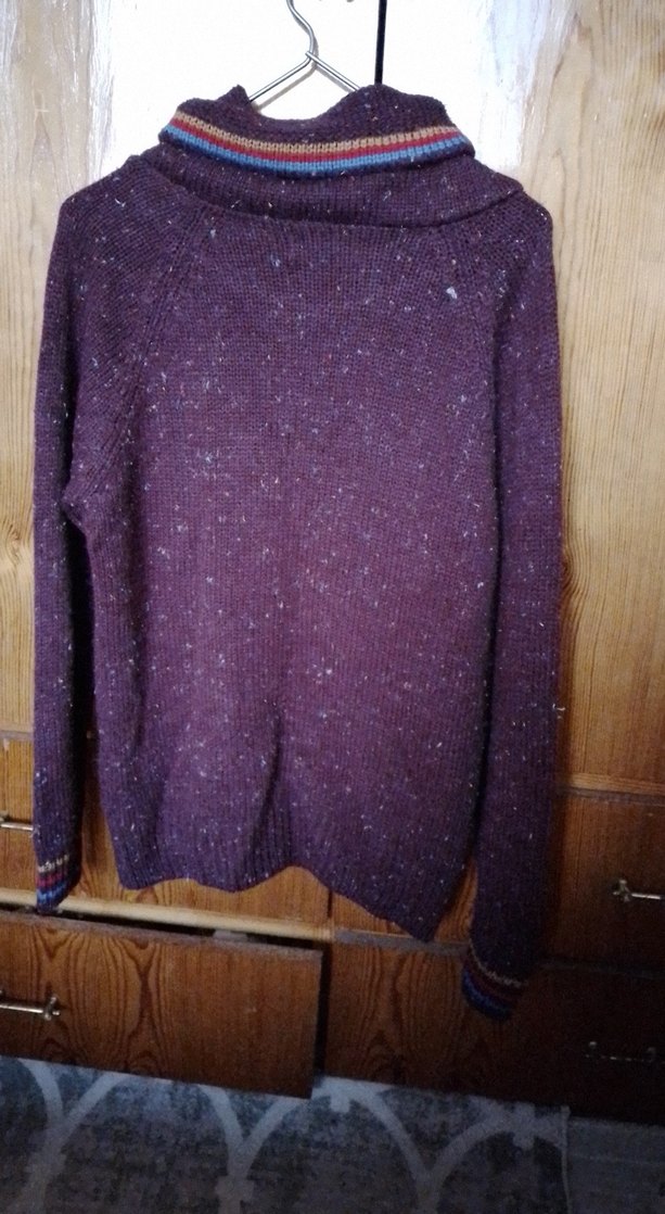 Kadın Mor Yüksek Yaka Örgü Kazak - Görsel 2