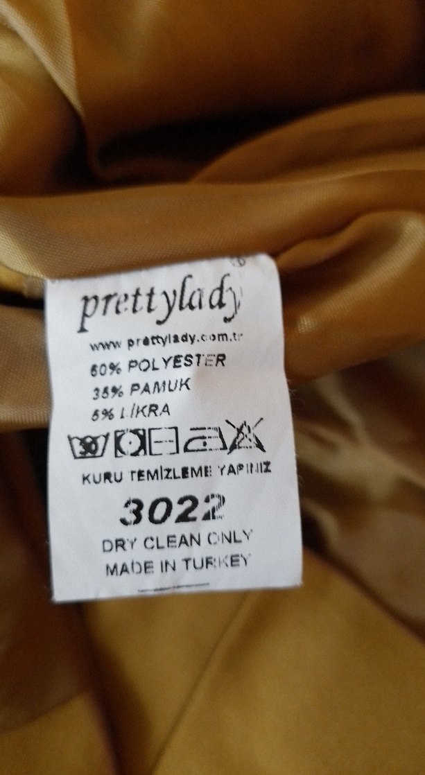 Bej Düğmeli Kadın Keten Blazer - Görsel 4