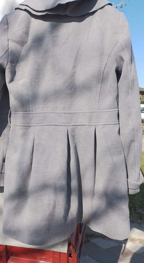 Gri Volanlı Uzun Kollu Kaban - Görsel 3