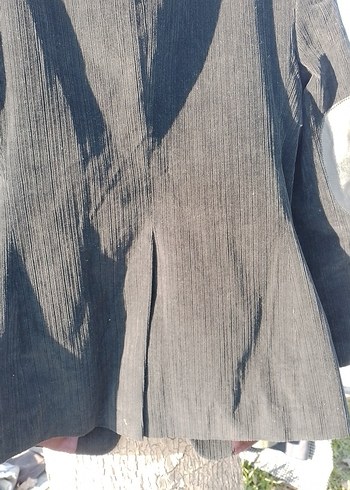 Düğmeli siyah Erkek kadife kışlık Ceket - Görsel 2