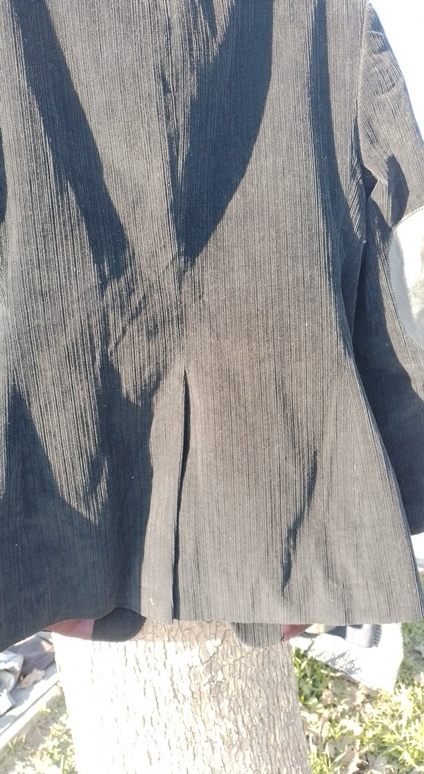 Düğmeli siyah Erkek kadife kışlık Ceket - Görsel 2