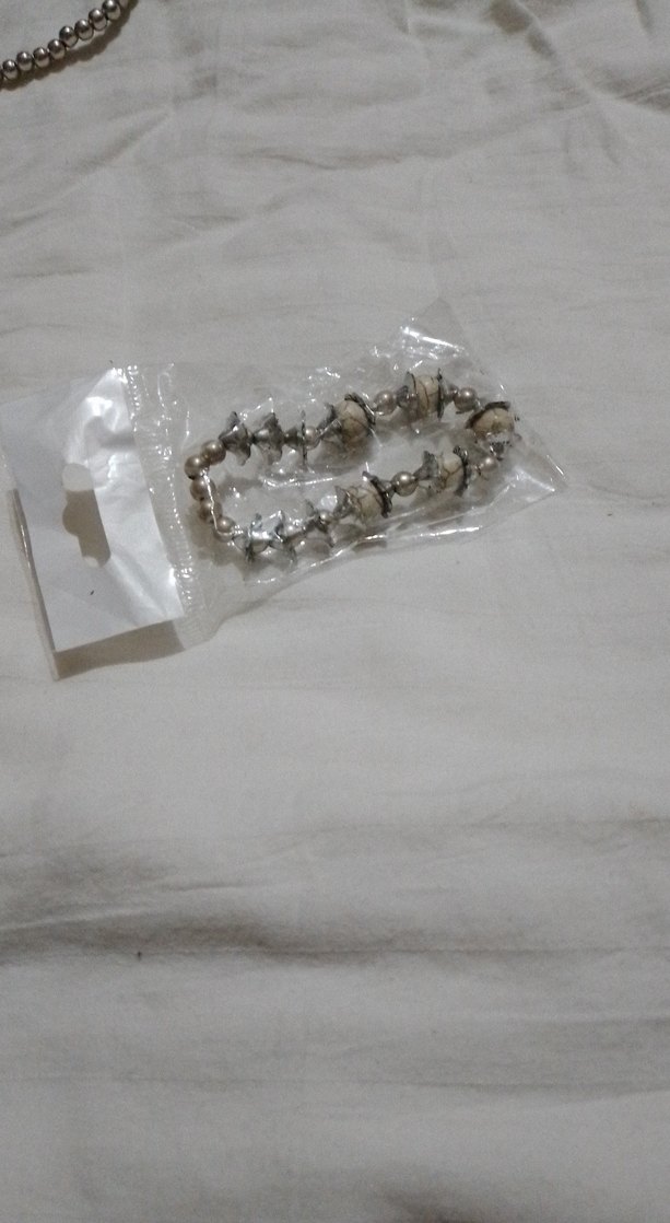 Bej Yılan Desenli Boncuklu Kadın El Zinciri - Görsel 2