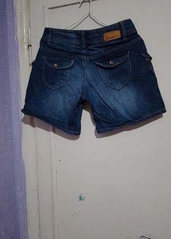 Xiaomi Kadın Lacivert Düğmeli Mini Denim Şort