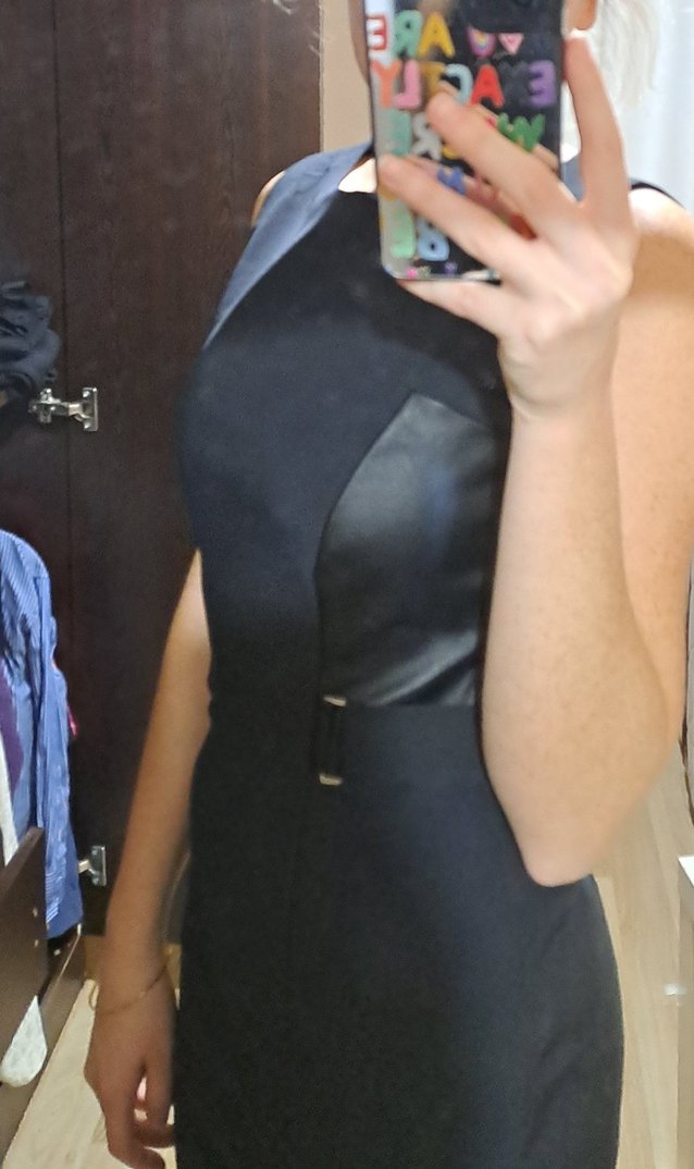 Siyah Kemer Detaylı Midi Elbise Network - Görsel 2