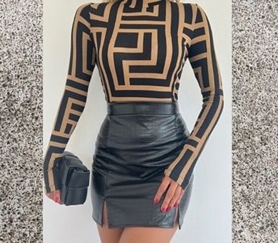 VİSKON DESENLİ BLUZ - Görsel 5