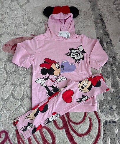 H&M H&M 2 li Kız Çocuk Mickey Takım