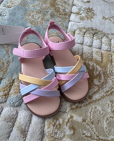 H&M Renkli Şeritli Kız Çocuk Sandalet