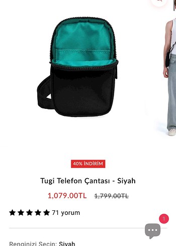 Tugi Siyah Telefon Çantası - Görsel 2