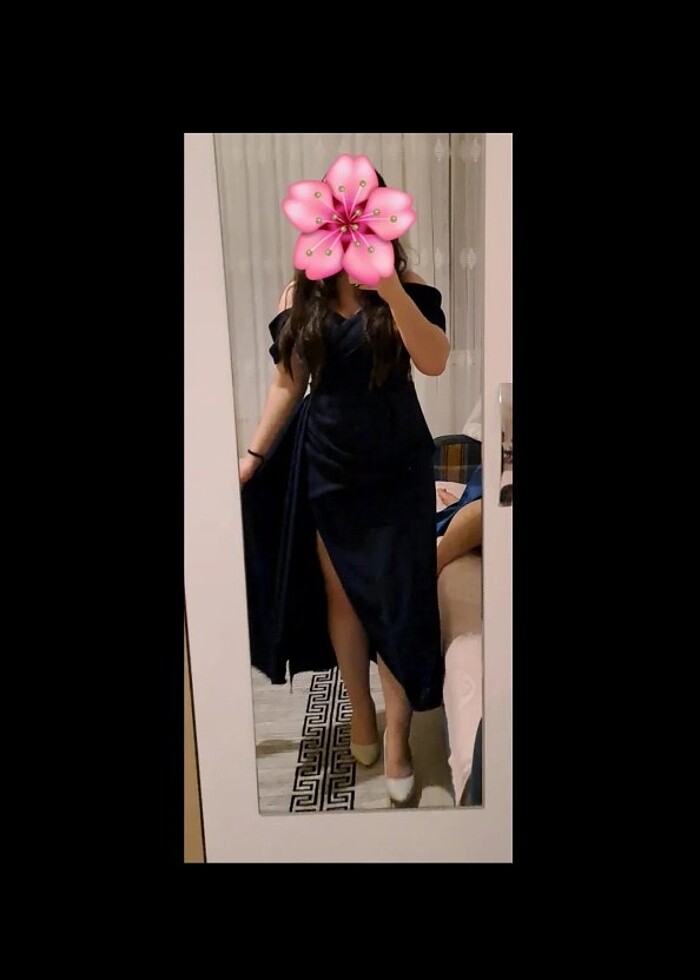 40-42 beden gece mavisi abiye - Görsel 2