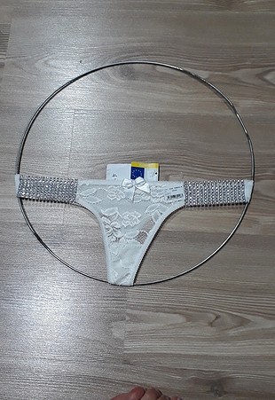 ekru taşlı tanga