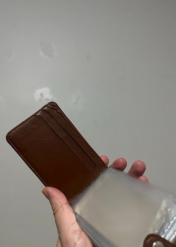 Koyu Kahverengi Minimalist Cüzdan - Görsel 3