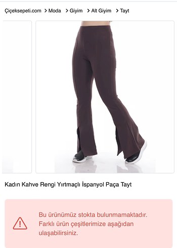 Kahverengi Yırtmaçlı İspanyol Paça Pantolon - Görsel 5