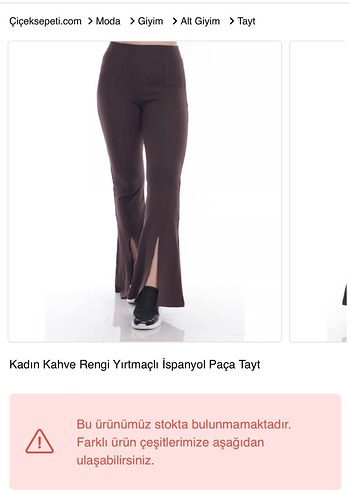 Kahverengi Yırtmaçlı İspanyol Paça Pantolon - Görsel 3